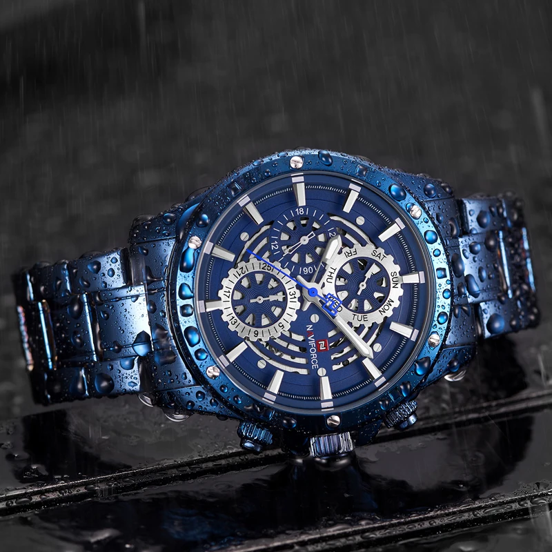 NAVIFORCE Relogio Masculino для мужчин часы Роскошные известный бренд модные повседневное