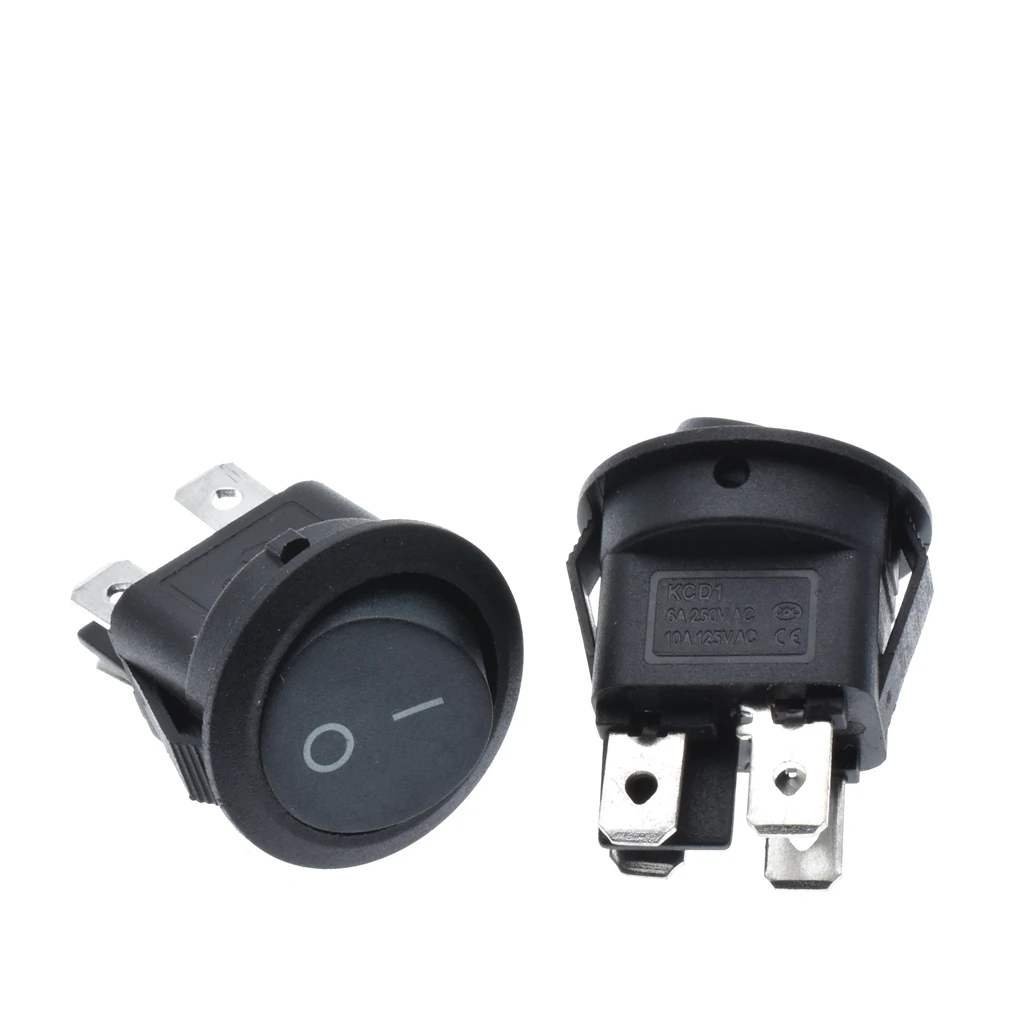 10 шт. 23 мм круглый черный 4 Pin 10A/125V 6A/250V AC 2 позиционный DPDT вкл. ВЫКЛ.|Выключатели| |