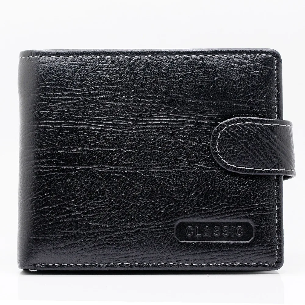 Черная натуральная кожа billetera cartera двойные клатчи кошельки мужские ID Кредитная