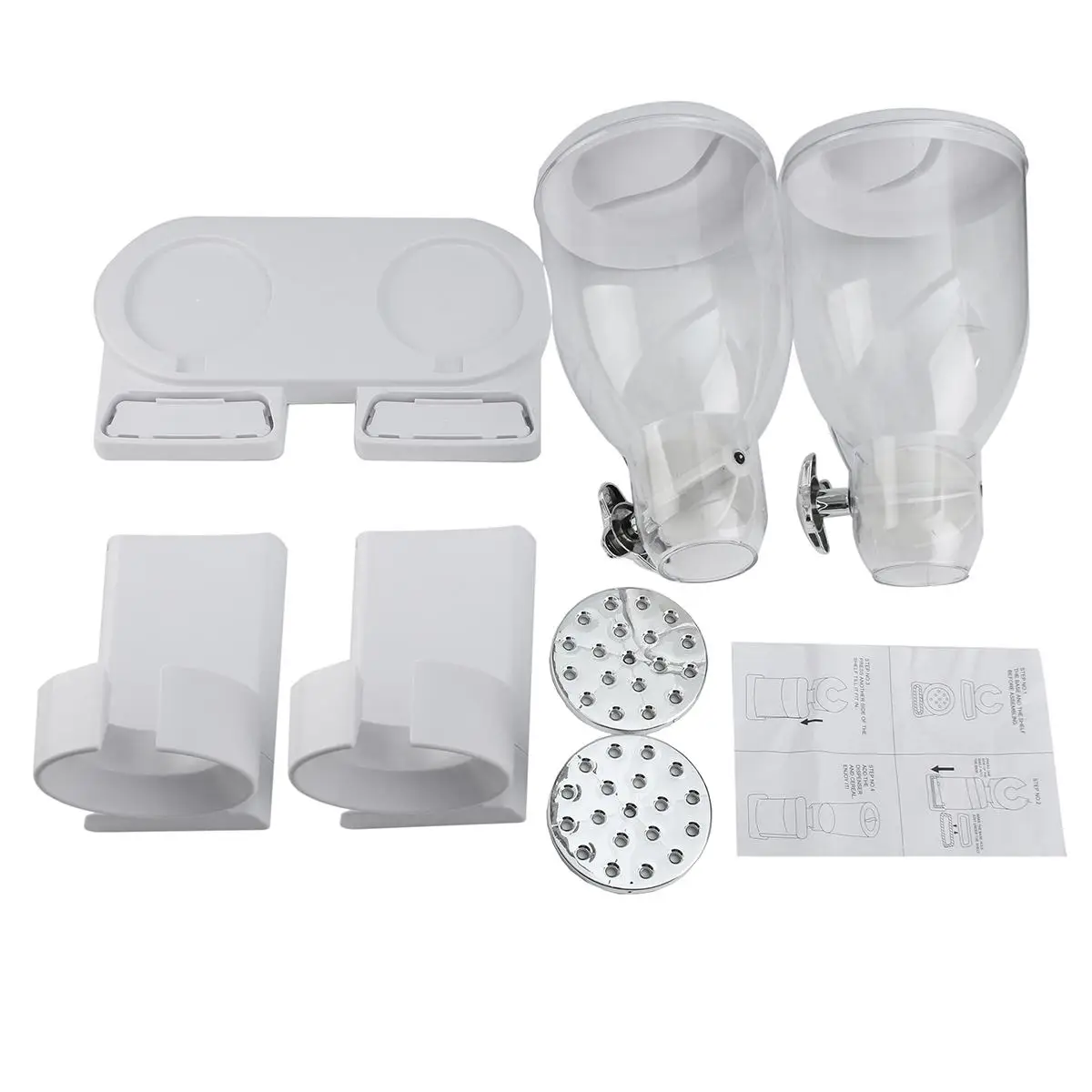 5-литровый двойной стакан для сухих продуктов (зерновых, орехов) с дозатором для домашней кухонной машины. Хранение воздухонепроницаемых контейнеров.