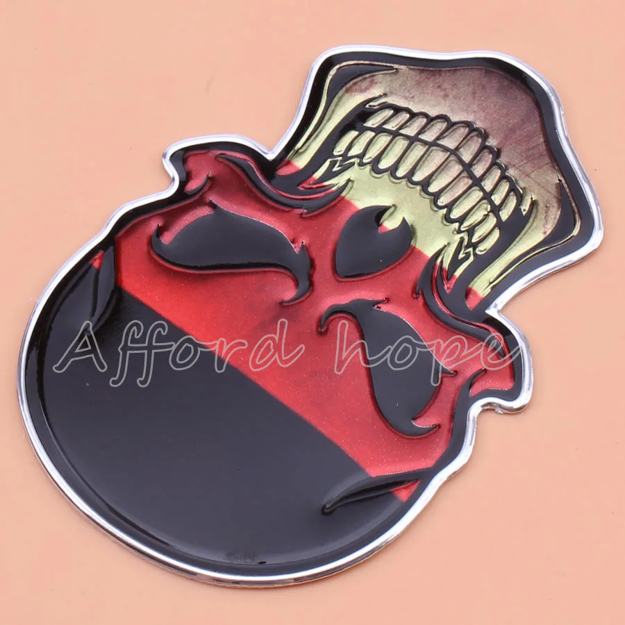 Автомобильный Стайлинг Алюминиевый автомобильный мотоцикл череп немецкий флаг