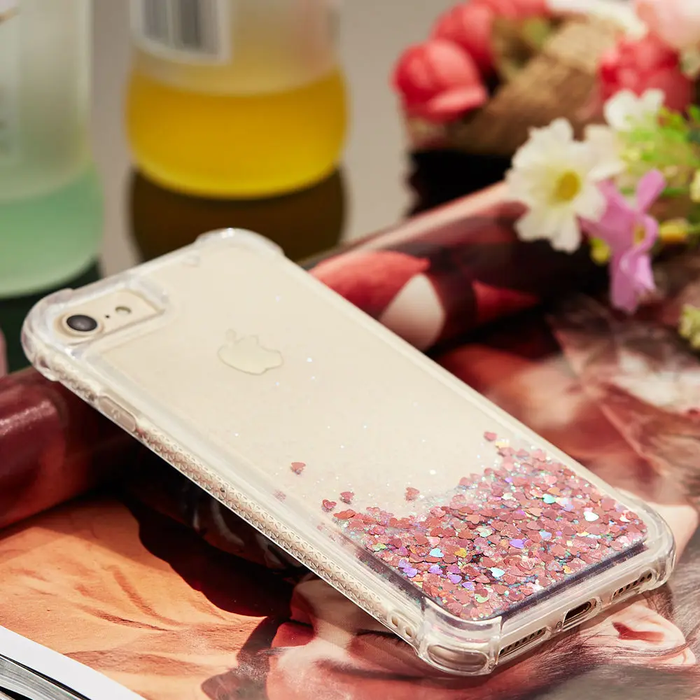 Glitter Stars Phone Cover for Apple iPhone 6 6S A1549 A1586 A1589 A1690 A1688 A1699 Dynamic Liquid Quicksand Soft TPU Back |
