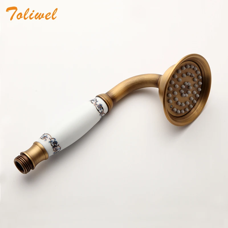 Ручная Лейка для душа из хромированной бронзы ручной душ античной латуни с