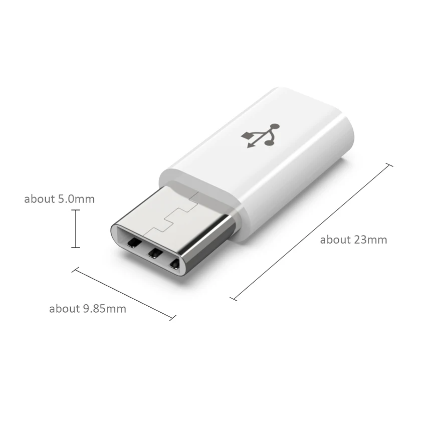 500 шт./лот micro на typeC USB-C 3 1 Type C Male Micro USB Female адаптер Type-C конвертер для телефона Macbook