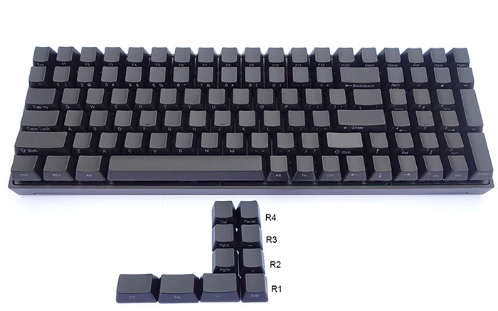 110 for 96 keyboard NPKC Черный ABS лазерные боковая подсветка топ-освещенный блеск через OEM keycaps ANSI ISO для Cherry MX переключатели 87 96 108 механическая клавиатура - Цвет: 110 for 96 keyboard
