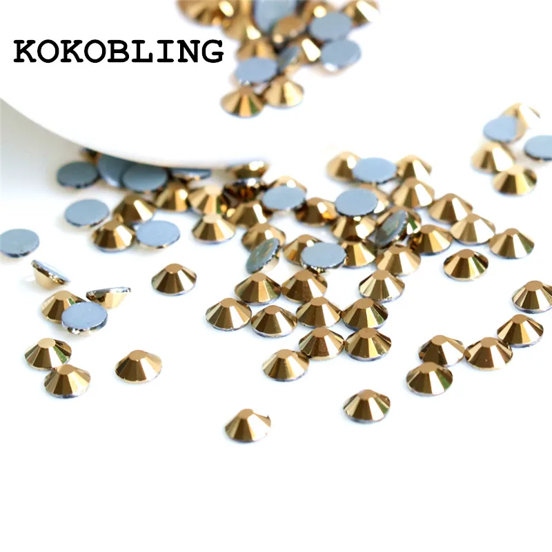 ss6-ss30 Crystal Aurum Loose Flat Back Hot Fix Strass nail art Hotfix Rhinestones appliques for wedding dresses | Дом и сад