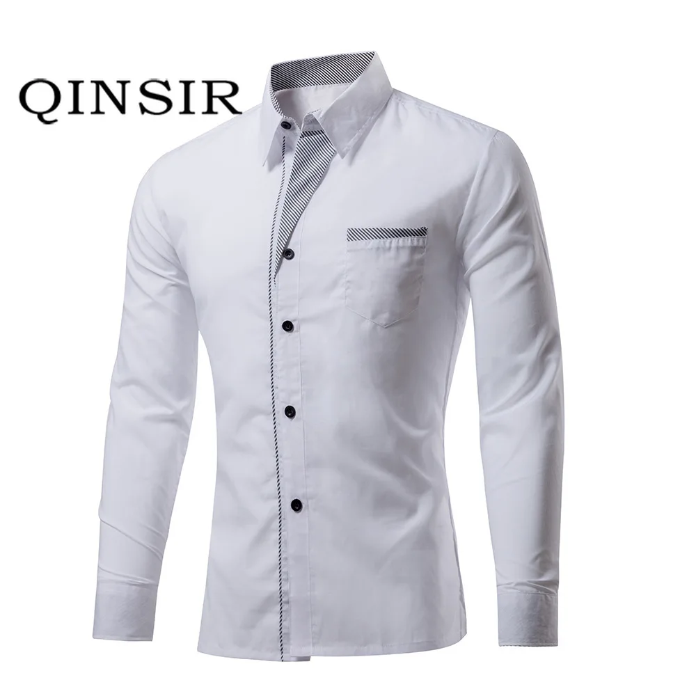 

New Fashion Brand Camisa Masculina Long Sleeve Shirt Men Korean Slim Design Formal Casual Male Dress Shirt Plus Size M-4XL
