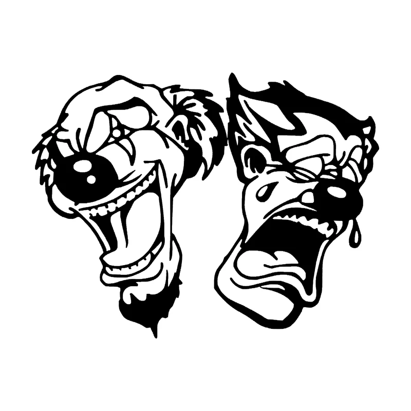 Счастливый грустный шутник клоун Джокер автомобиль грузовик окно стены