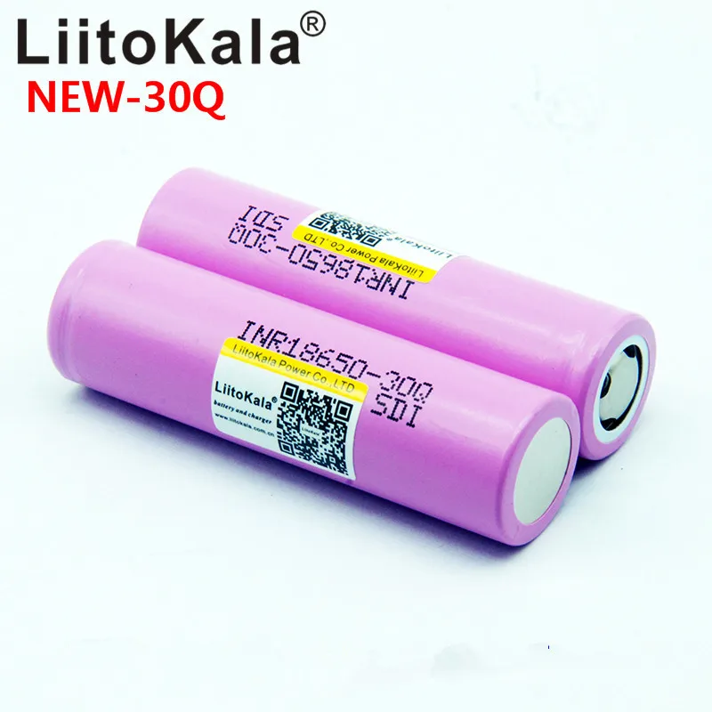 Liitokala 100% Новые оригинальные литий ионные аккумуляторы INR 18650 30q 3 7 В 3000