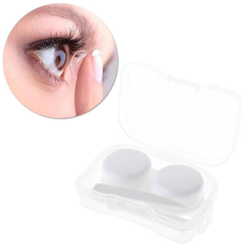 

Contact Lens Box Transparent Travel Portable Case Storage Container Objectives