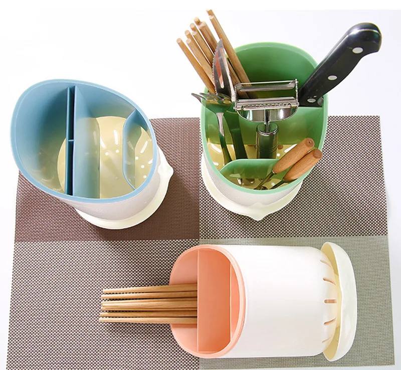 

3 Layer Household Kitchen Chopsticks Storage Rack Drain Chopsticks Spoon Rack