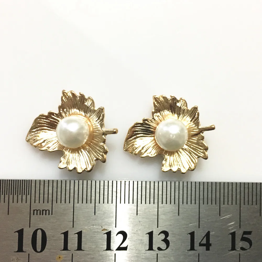 Жемчужные пуговицы CJSIR с Кленовым листом декоративные аксессуары сделай сам