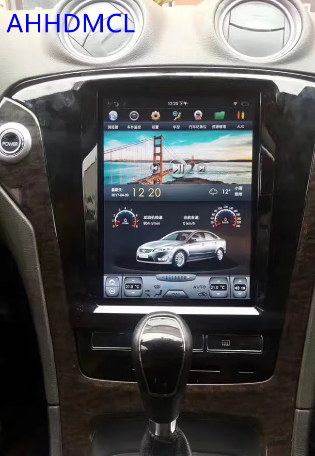 Автомобильный мультимедийный плеер автомобильные ПК коврик для Tesla Стиль плеер Android 7,1 gps для форд мондео автоматический A/C Edition 2007 2008 2009 2010 2011 2012