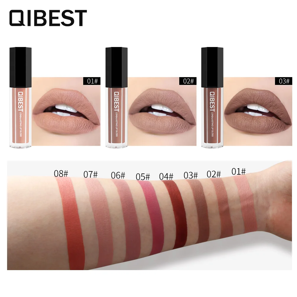 1 шт. водонепроницаемый жидкая помада длительный блеск для губ матовая