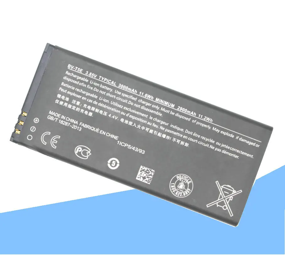 iSkyamS 1x 3000mAh BV-T5E / BVT5E BV T5E Replacement Battery For Microsoft Lumia 950 RM-1106 RM-1104 RM-110 McLa | Мобильные