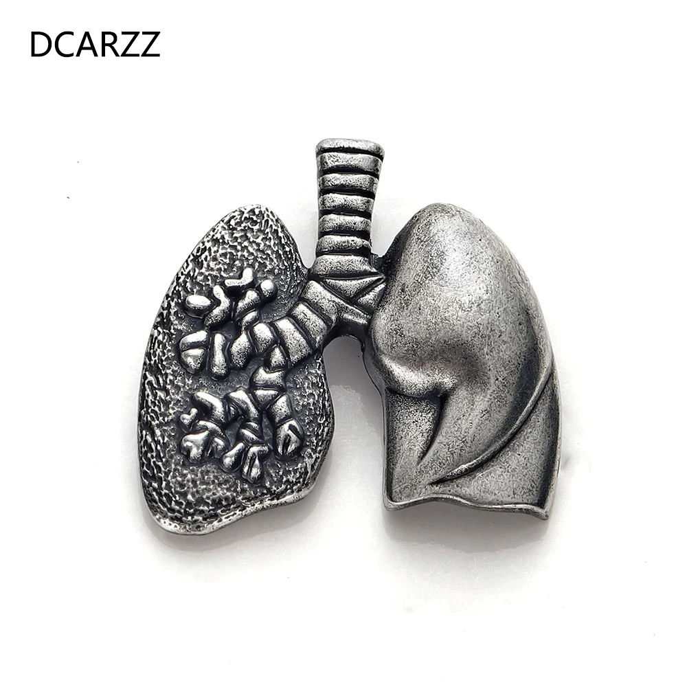 

Vintage Lungs Shape Pin Antique Metal Organ Anatomy Brooch Men Gift for Doctors/Nurse/Medical Students Medical Jewelry Wholesale