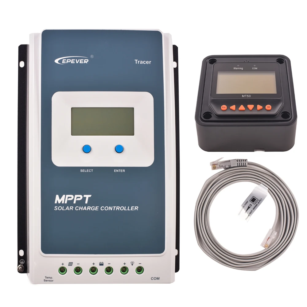 30A LCD MPPT Solar Charge Controller Tracer 3210AN 12V 24V Auto Work 100VDC input with Remote Meter MT50 | Обустройство дома