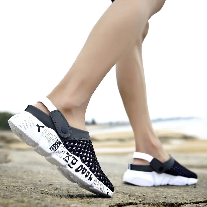 Летняя мужская обувь Повседневные пляжные мужские уличные сандалии из сетчатого