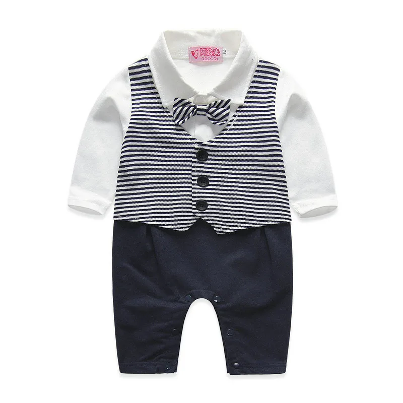 PureMilk newborn clothing set bebes baby boy clothes rompers+ coat with tie |