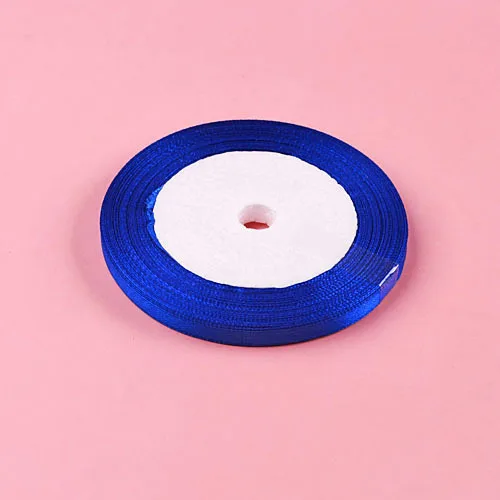 (25 ярдов/рулон) 6 мм односторонняя атласная лента оптовая продажа подарочная