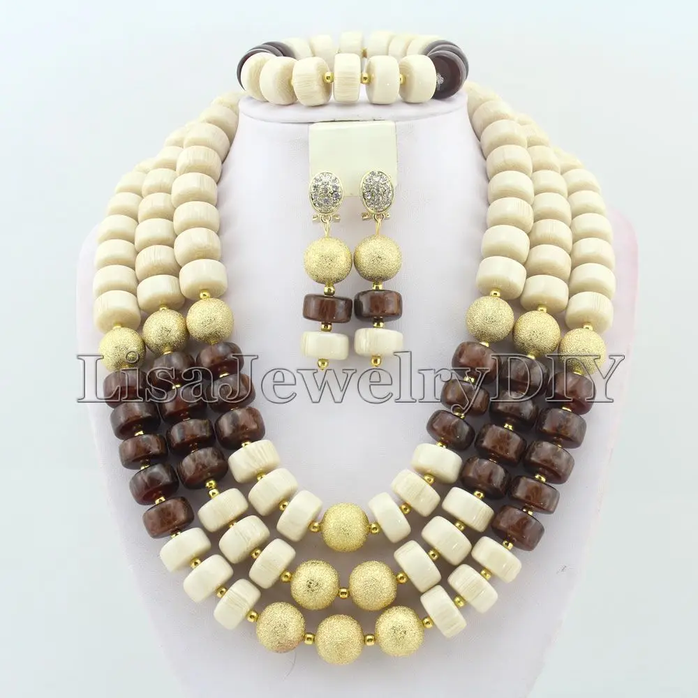 

New Design African Jewelry Set Nigerian Wedding Coral Beads Necklace Set Gift Jewelry Set Free Shipping HD2289