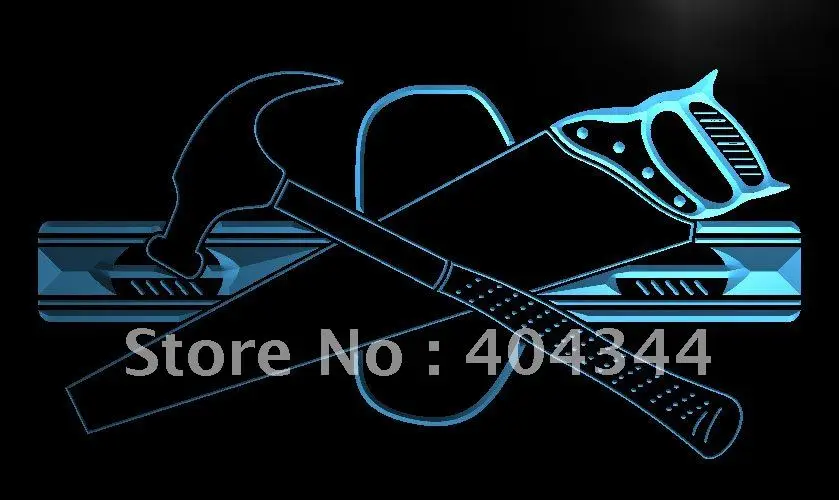 

LK358- Hammer Saw Level Tool Kit Repair LED Neon Light Sign home decor crafts