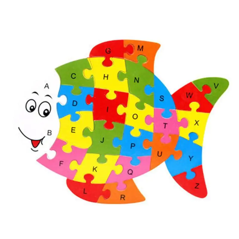 Деревянные Животные головоломки буквы ребенок обучающая игрушка F722 | Игрушки и