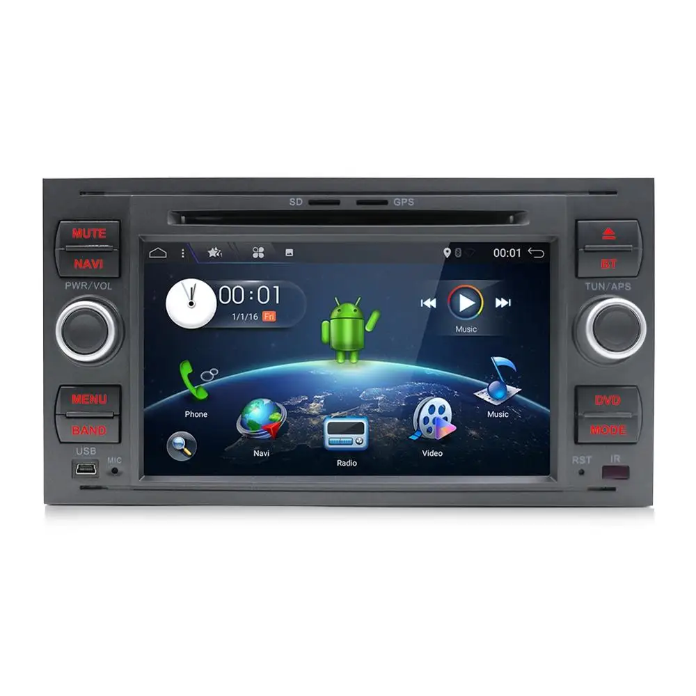 Android 9 0 автомобильный DVD 2 Din стерео для Ford Mondeo C max focus galaxy S fusion ranger мультимедиа