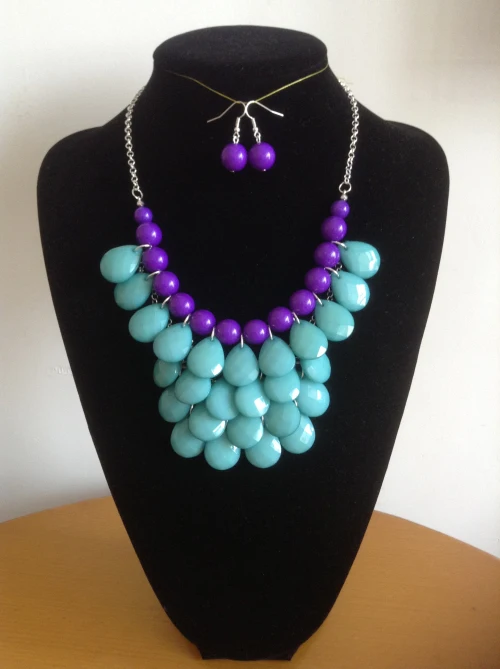 Minimum Order $20 (mixed order) Teardrop statement bubble bib Silver Chain anthropology necklace | Украшения и аксессуары