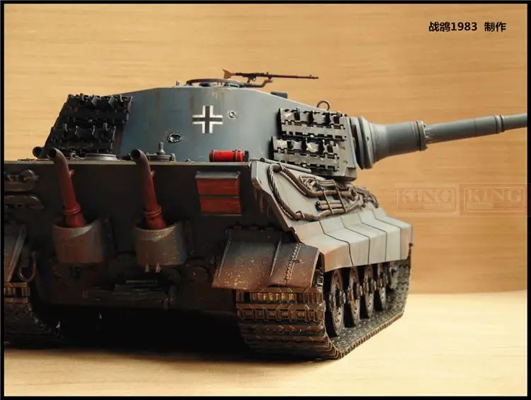KNL хобби 1:16 HENG длинный пульт дистанционного управления Танк модель Tiger 2RC литейное Тяжелое покрытие краски, чтобы сделать старое обновление
