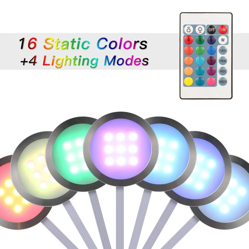 RGB светодиодная подсветка под шкаф многоцветная Лампа для кухни дисплей шкаф книжный шкаф с полками и спальня с контроллером