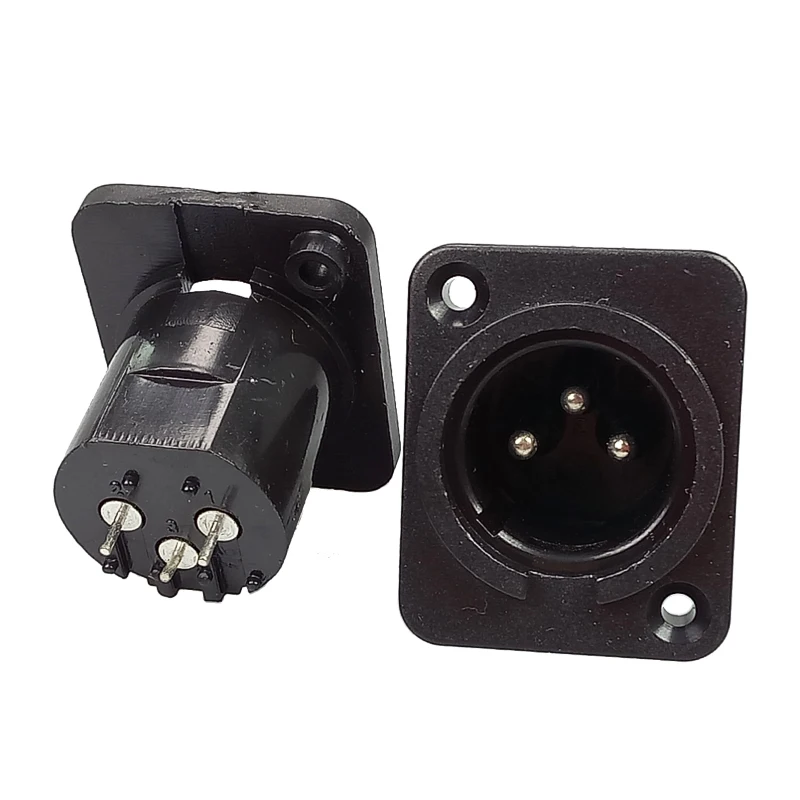 8 шт. XLR штекер и гнездо 3Pin XLR штекер и гнездо панель Крепление Шасси 3 шпильки квадратной формы XLR разъем адаптер