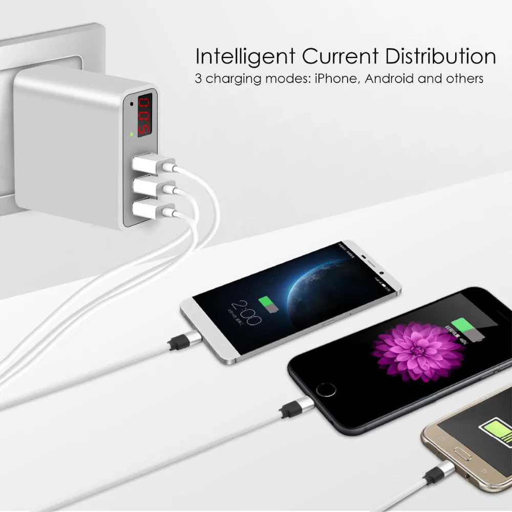 Быстрое зарядное устройство USB 3 4 а для зарядки аккумулятора телефона со