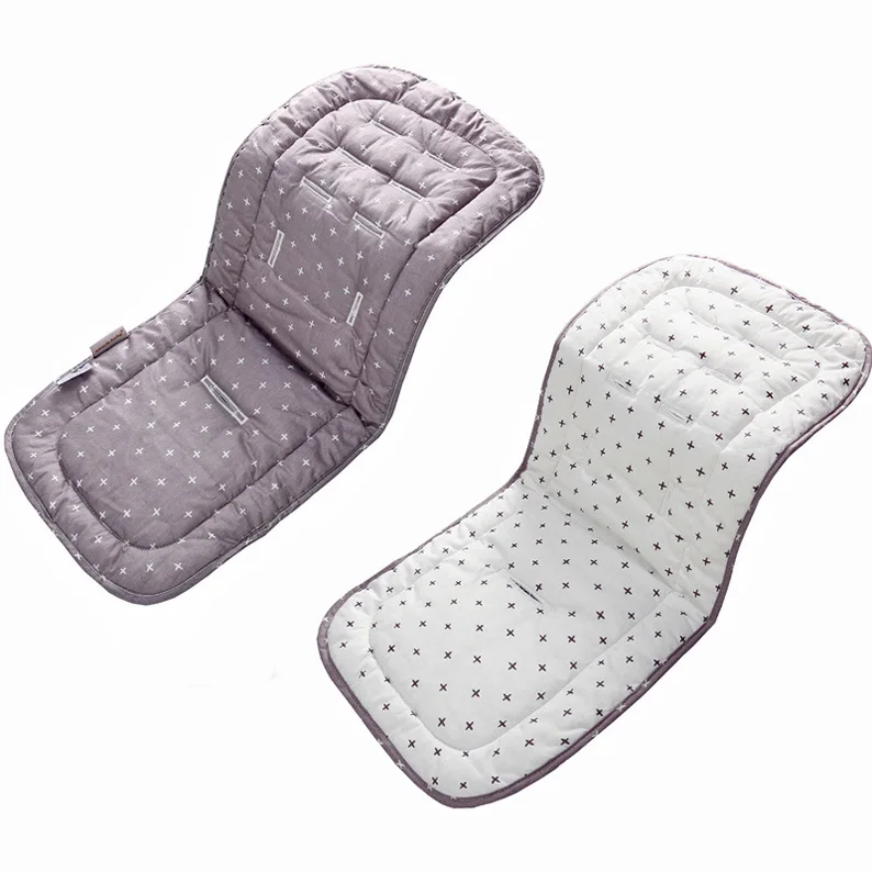 Grey white Коврик для детской коляски хлопок коляска матрасы аксессуары подушка для детского кресла Yoya сиденье коврик для коляски детский коврик на колесиках - Цвет: Grey white