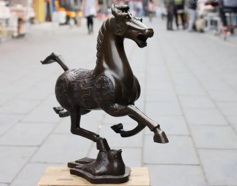 Китайский фэн шуй из чистой бронзы и меди знаменитая статуя лошади|statue|statue horsestatue