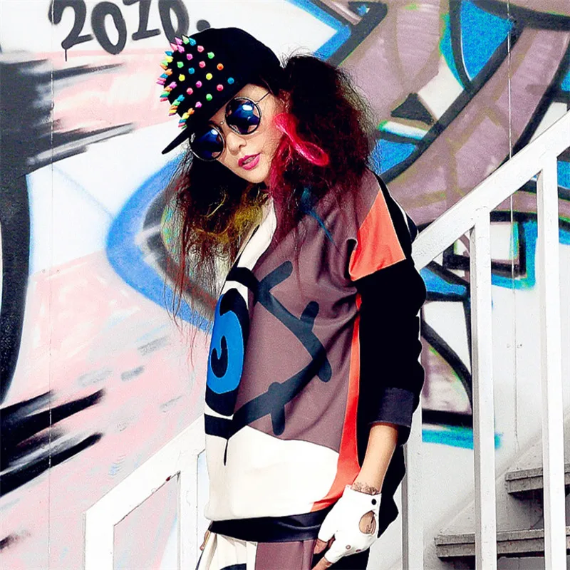 Just.be.never kawaii cartoon eyes printed hoodies hooded white black autumn winter Kpop Pullovers women Sweatshirt long sleeve | Женская