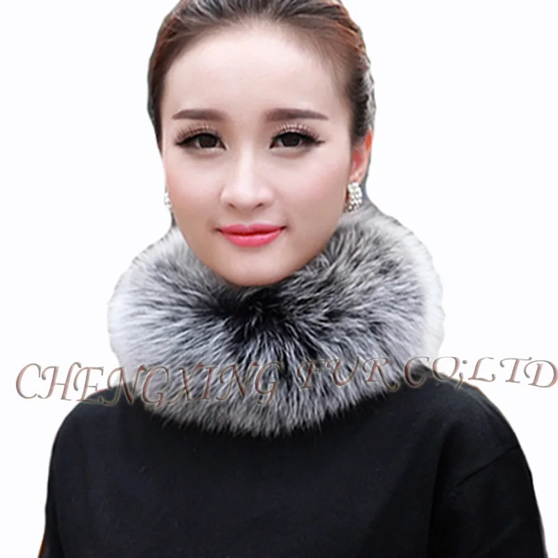 Бесплатная доставка новинка 2017 дизайнерский женский шарф-Кольцо из лисьего меха