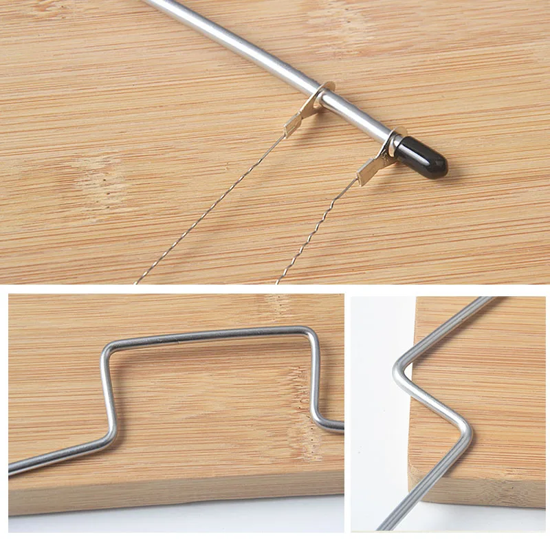 Adjustable 2-Wire Layer Cake Cutter Leveler Stainless Steel Bread Cutting Knife Splitter Toast Slicer | Дом и сад
