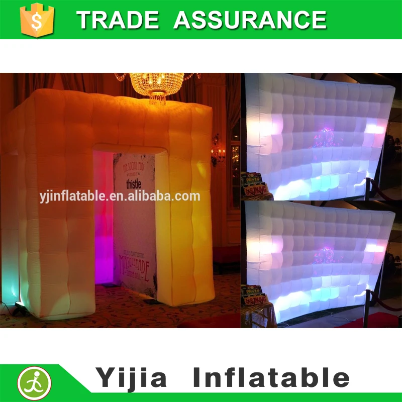 

free shipping customized inflatable pohoto booth inflatable wall combination
