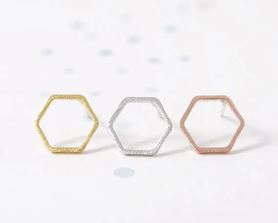 SMJEL 30pcs-S043 модные украшения геометрические оптом шестигранные серьги-гвоздики для женщин Подарки на день рождения