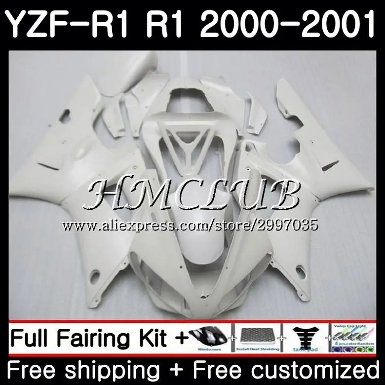 

Body For YAMAHA ZF 1000 YZF-1000 YZF R1 2000 2001 Frame 19HC.12 YZF-R1 YZF R 1 00 01 YZF1000 YZFR1 00 01 Fairings Glossy white