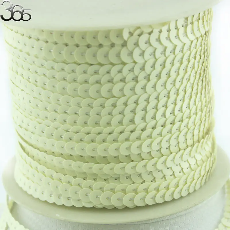 Free Shipping 6mm Flat Round Light Yellow Connect Sequin Strip Beads Wedding Decoration Accessories | Украшения и аксессуары