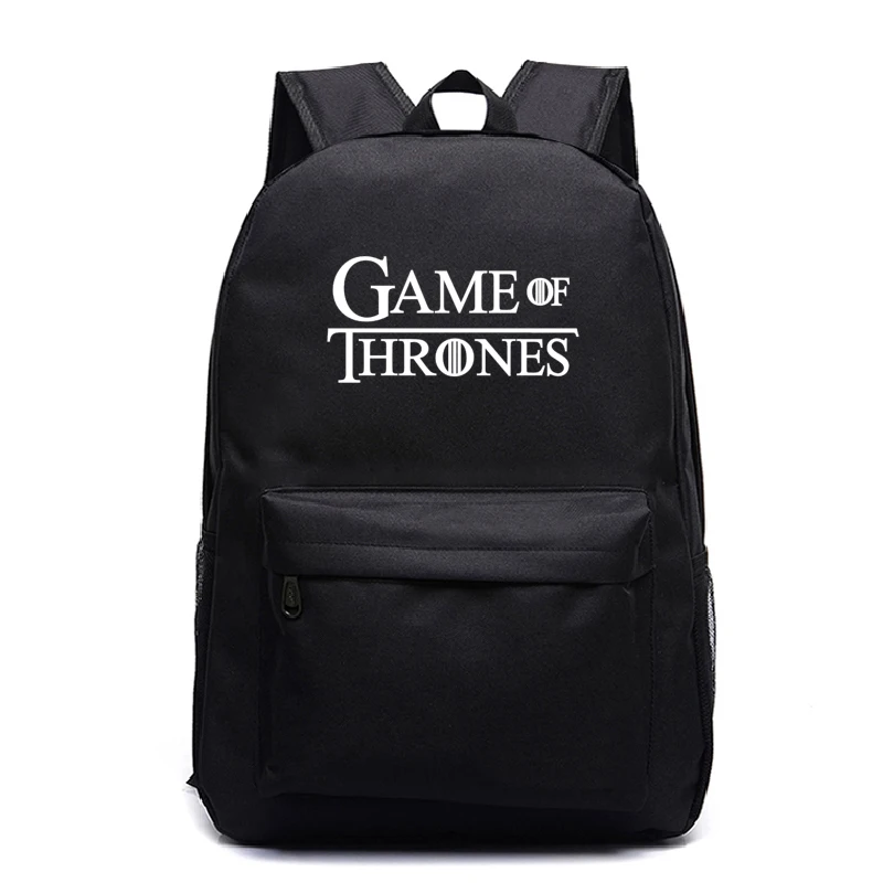Black 4 Mochila Mujer, школьный рюкзак с изображением Игры престолов, аниме, Мужская школьная сумка, сумка для книг, Sac A Dos Valar Morghulis, для женщин, Tassen Plecak - Цвет: Black 4