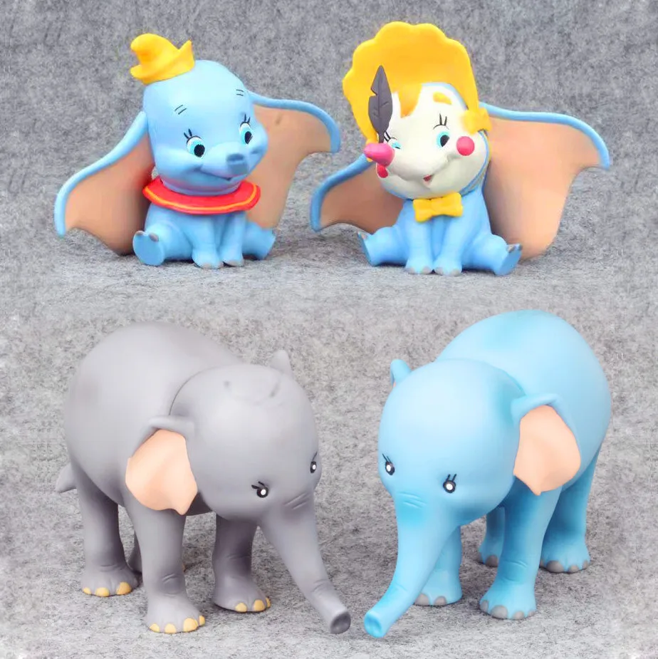 Экшн фигурки Dumbo игрушки для детей симпатичная маленькая муха модель слона