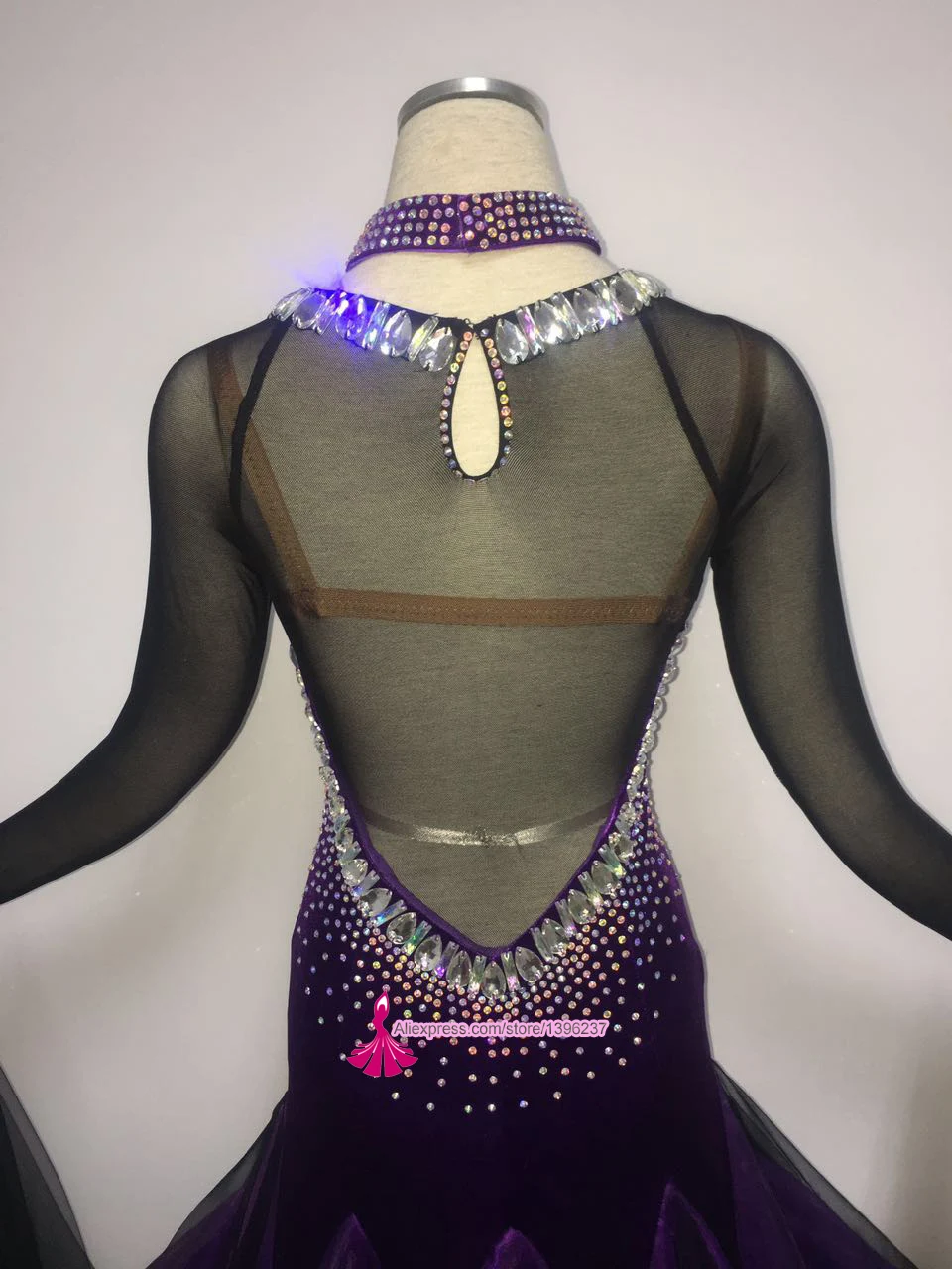 Женское бальное платье фиолетового цвета для взрослых|womens ballroom dance dresses|standard