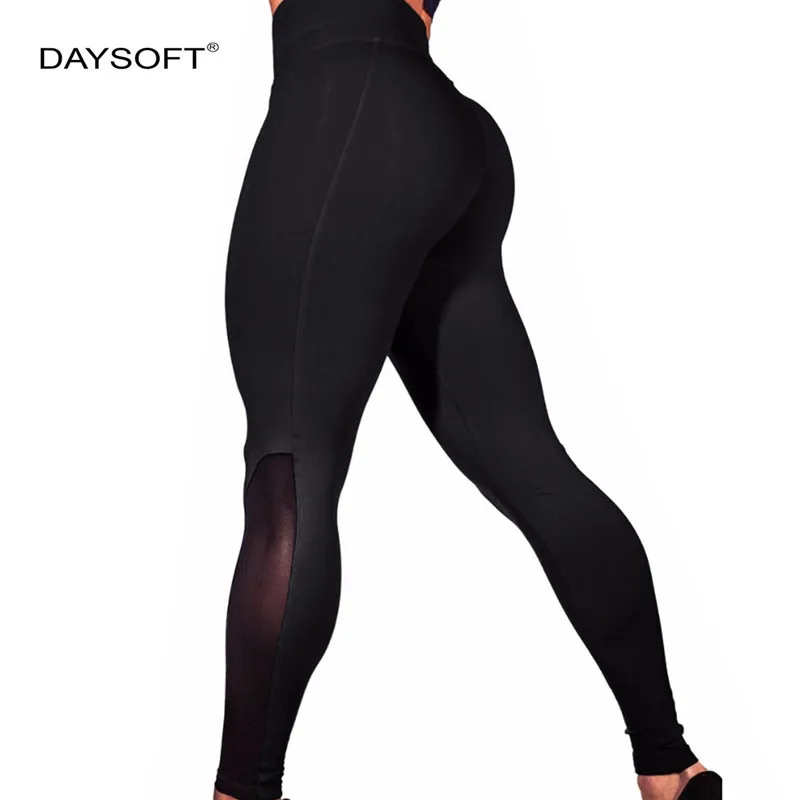 DAYSOFT Для женщин сетки Фитнес леггинсы женские спортивные тренировки Брюки