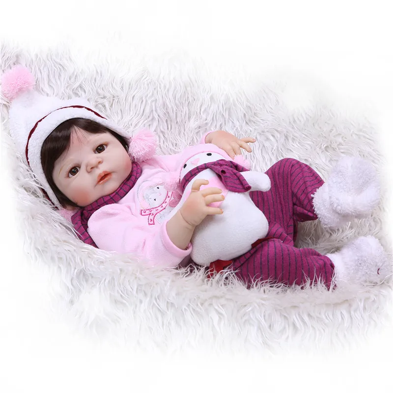 NPK Bebe Reborn 55 см силиконовые куклы реалистичные виниловые принцессы для маленьких
