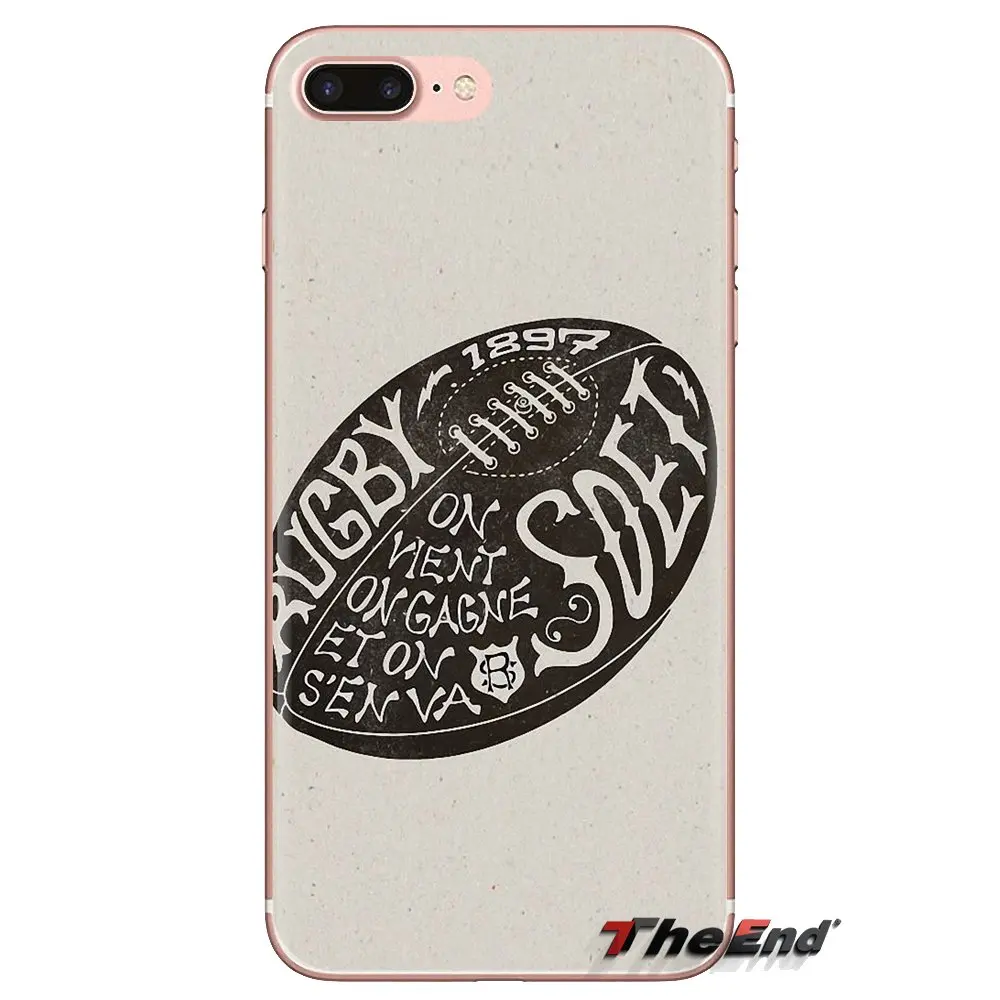 rugby ball Transparent Soft Shell Covers For Samsung Galaxy S3 S4 S5 Mini S6 S7 Edge S8 S9 S10 Plus Note 3 4 5 8 9 |