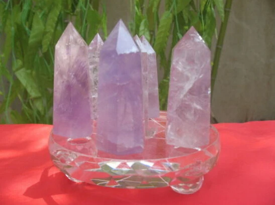 

7 NATURAL amethyst quartz gemstone POINT REIKI Healing