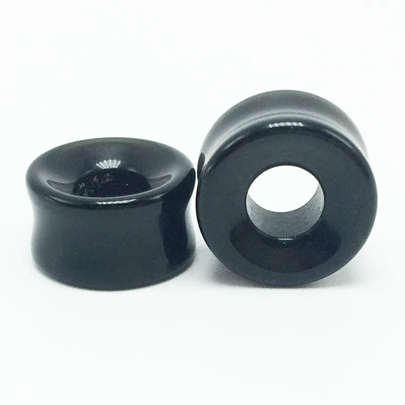 2PCs Fashion Piercing Tunnel Earrings Body Jewelry Black 8/10/12/14/16mm Round Circle Rondelle Beaded Men | Украшения и